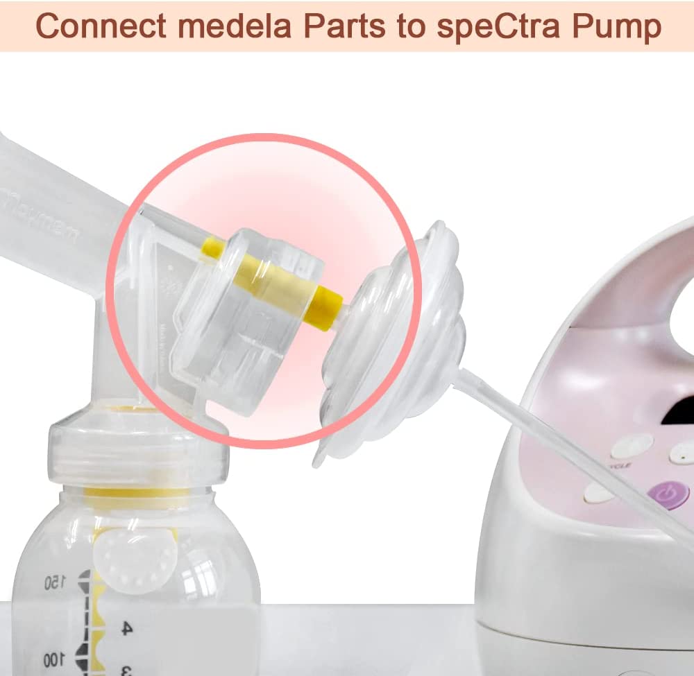 Maymom Flange Adapter for Spectra S1 Pumps, Spectra S2, Spectra 9 Pump to Use Medela Breastshield and Bottles (Pack of 2)