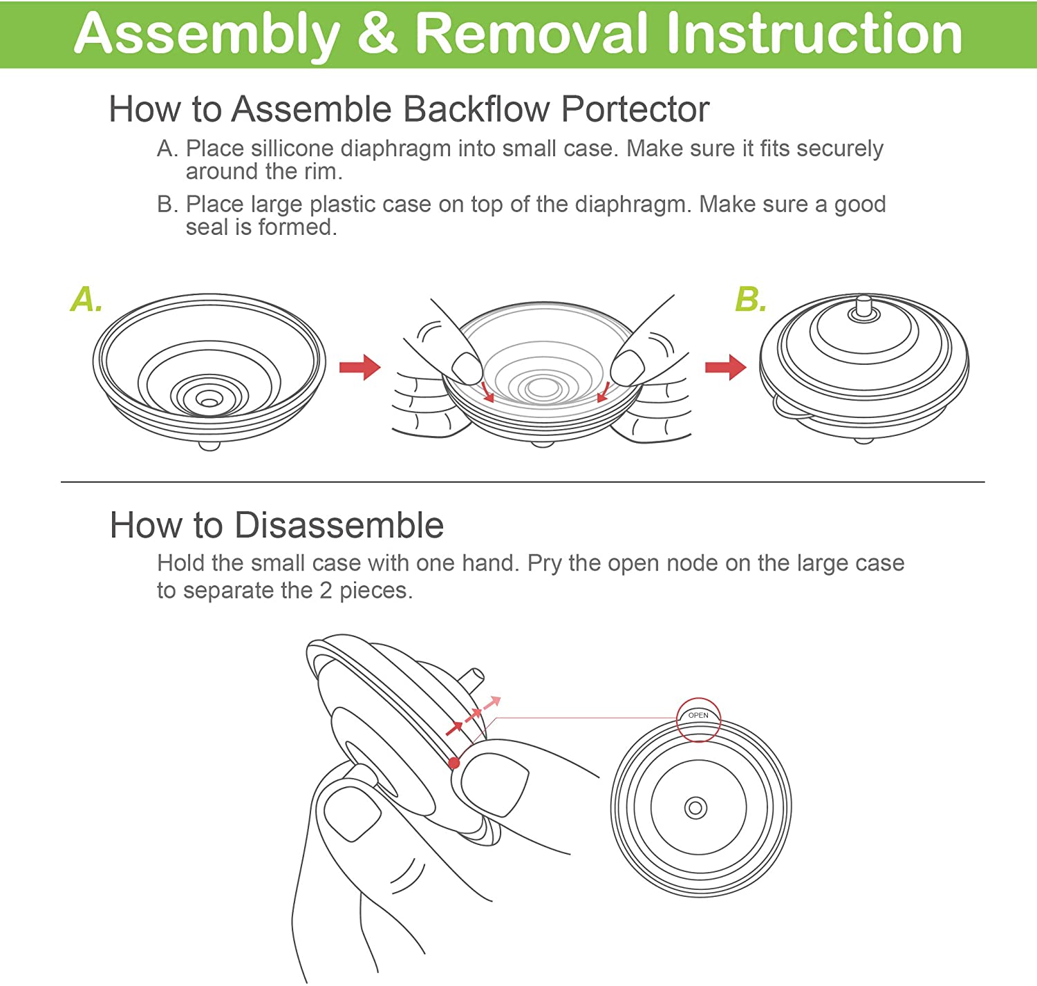 Silicone Membrane; Designed for Spectra S1 Spectra S2, 9 Plus Backflow Protector and Maymom Backflow Protectors  Maymom