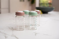 Premium Glass Breastmilk Storage Bottles, Pack of Four, 180ml