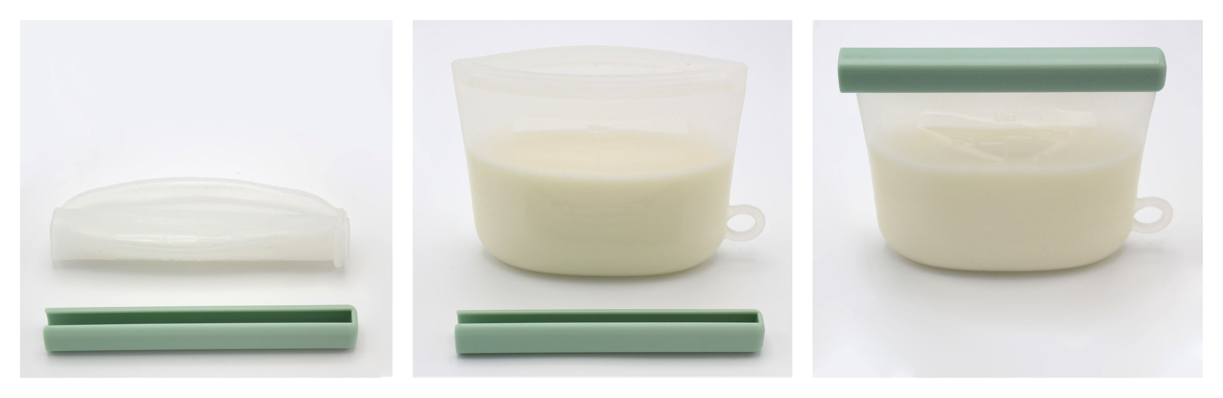 Silicone Breastmilk Storage Bags with Double Leak-Proof Seals, Pack of Five, 210ml