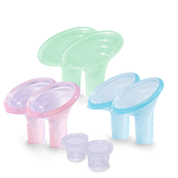 Pumpin' Pal Angled Breast Pump Flanges - Set of 3 - Small (XS, S & M) (15mm to 25mm)
