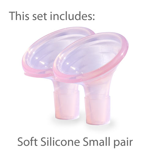 Pumpin' Pal Angled Breast Pump Flanges - Set of 3 - Small (XS, S & M) (15mm to 25mm)