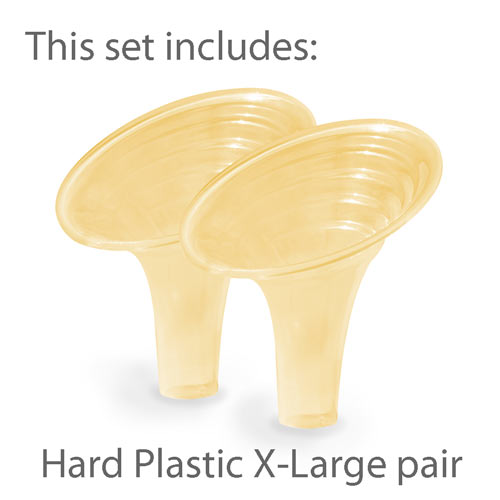 Pumpin' Pal Angled Breast Pump Flanges - Set of 3 - Large (M, L & XL) (24mm to 40mm)