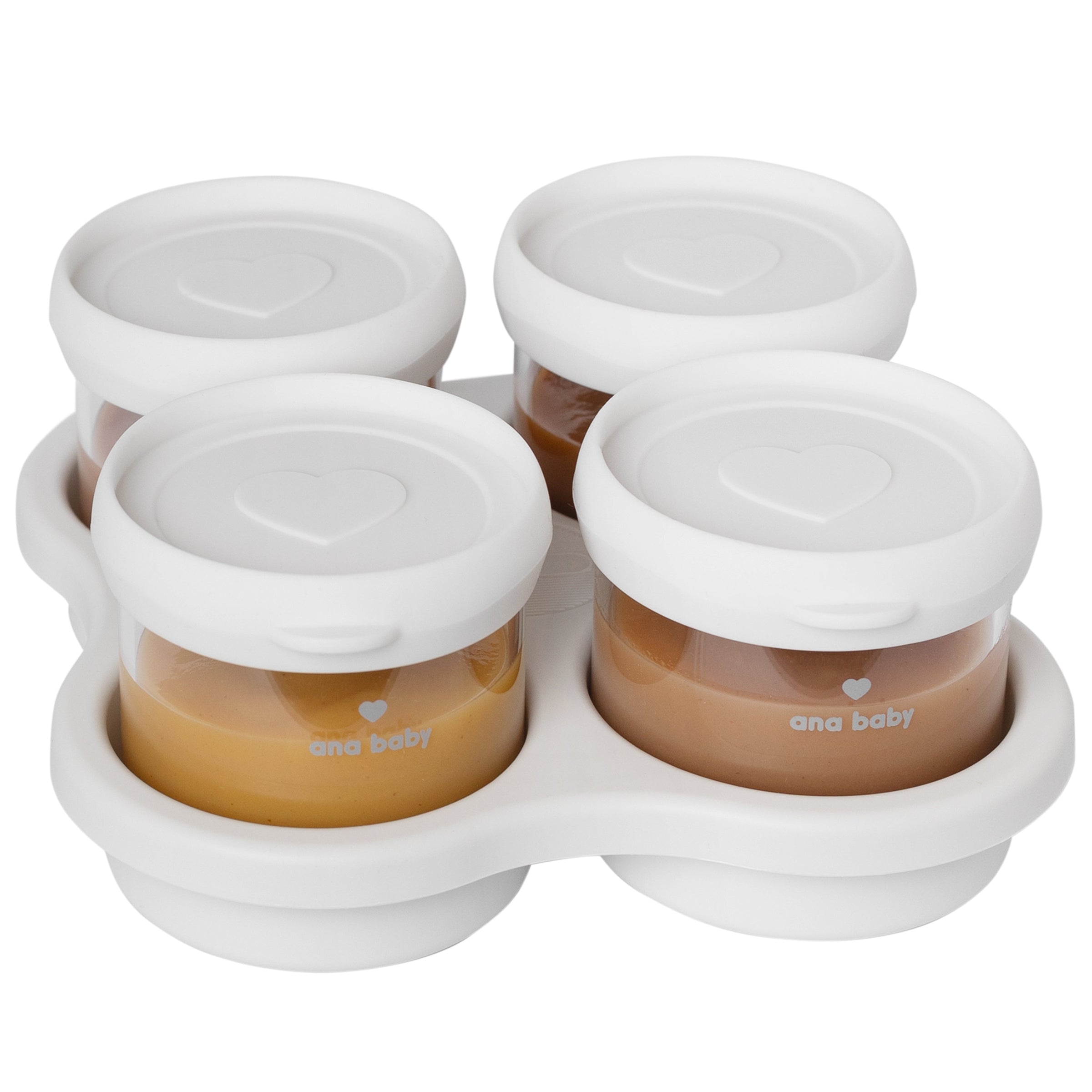 Glass Storage Jars for Weaning, Pack of Four, 120ml