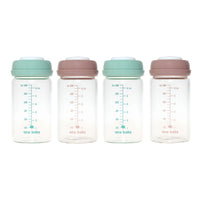 Premium Glass Breastmilk Storage Bottles, Pack of Four, 180ml