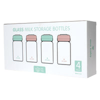 Premium Glass Breastmilk Storage Bottles, Pack of Four, 180ml