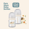 Pure Borosilicate Glass Feeding Bottles – 2 Pack