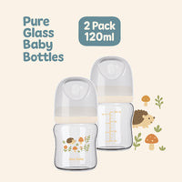Pure Borosilicate Glass Feeding Bottles – 2 Pack