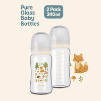 Pure Borosilicate Glass Feeding Bottles – 2 Pack