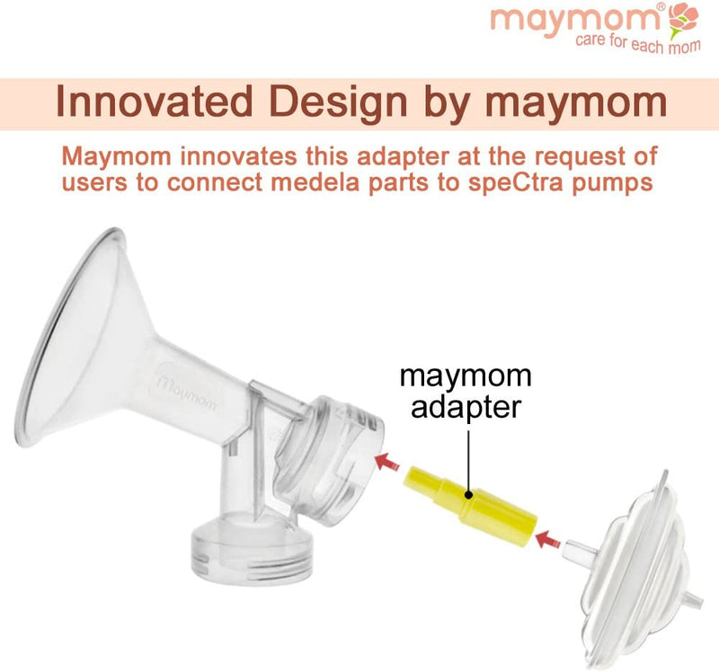 Maymom Flange Adapter for Spectra S1 Pumps, Spectra S2, Spectra 9 Pump to Use Medela Breastshield and Bottles (Pack of 2)